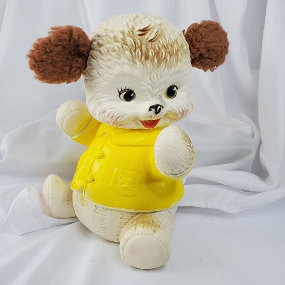 VTG 1962 Rubber Bear w/Fur Ears Edward Mobley The Arrow Rubber Co. No Squeaking - Picture 14 of 16